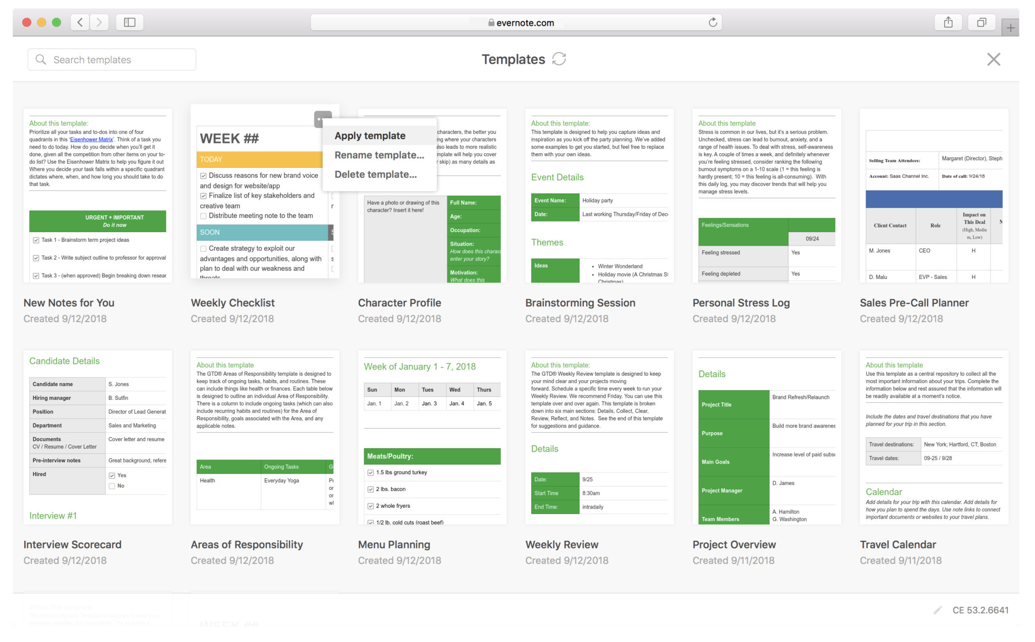 evernote task