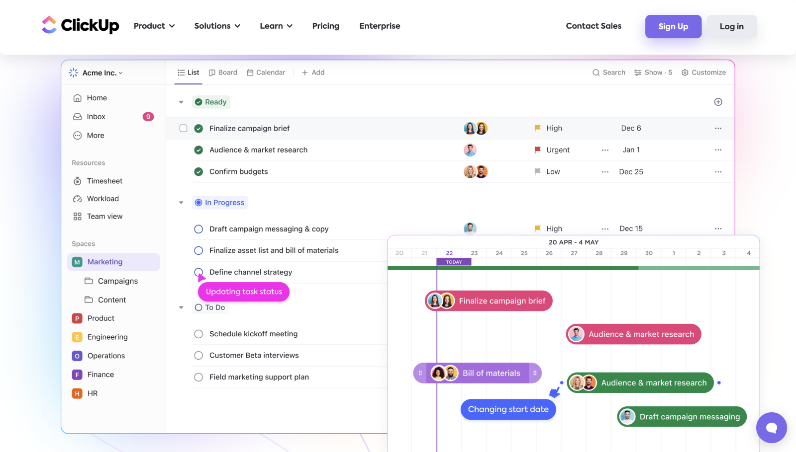 ClickUp interface