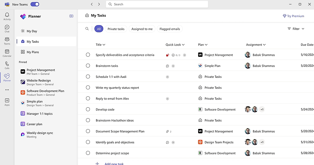 Microsoft Planner gestion de projet