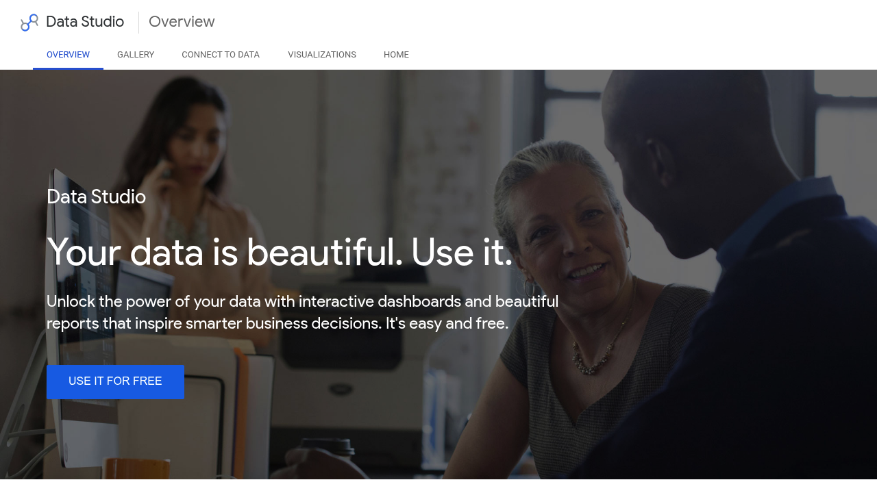 Interface de Looker Studio