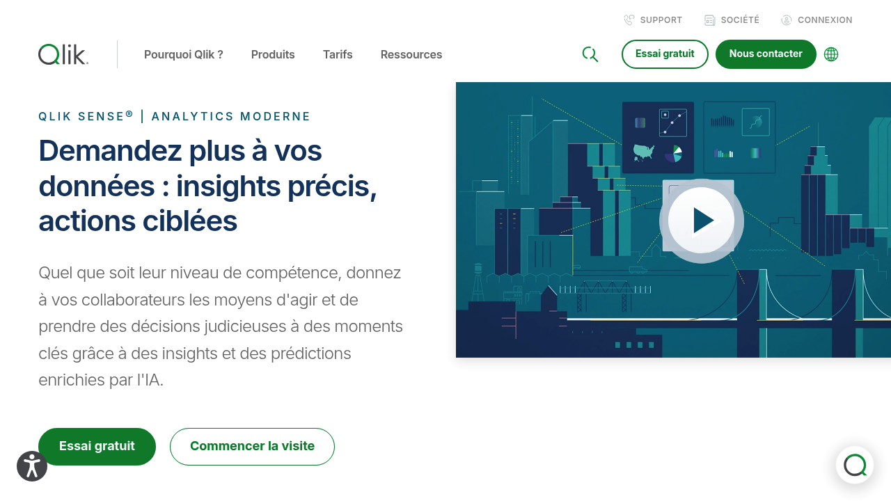 Interface de Qlik Sense