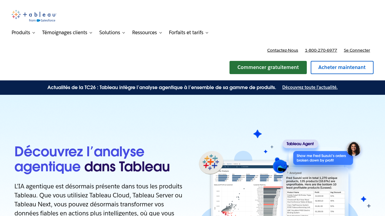 Interface de Tableau