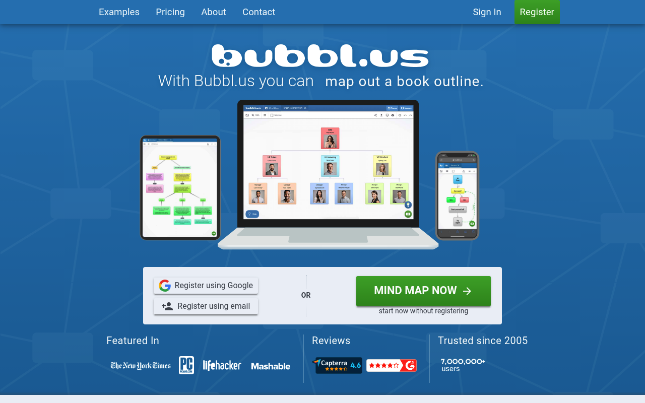 Interface de Bubbl.us