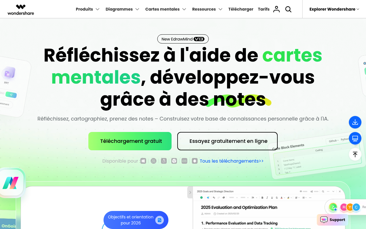 Interface d'EdrawMind