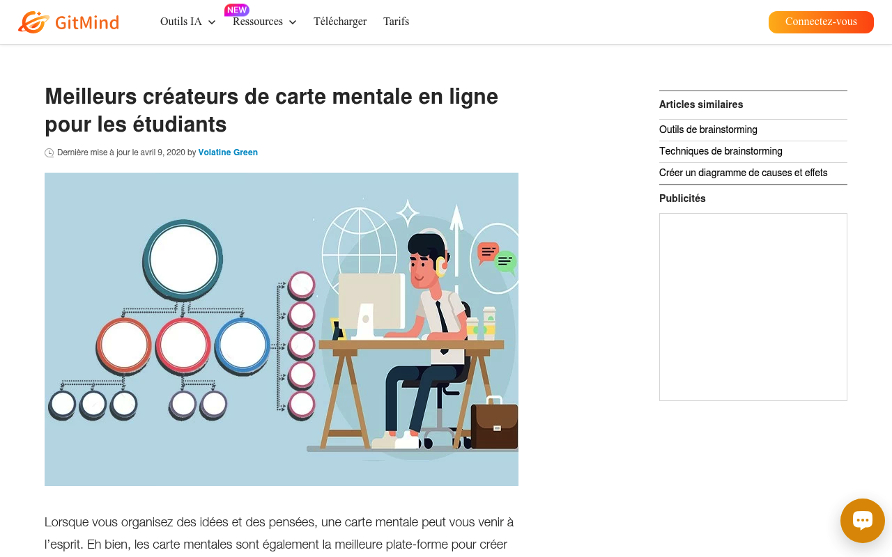 Cartes mentales avec GitMind