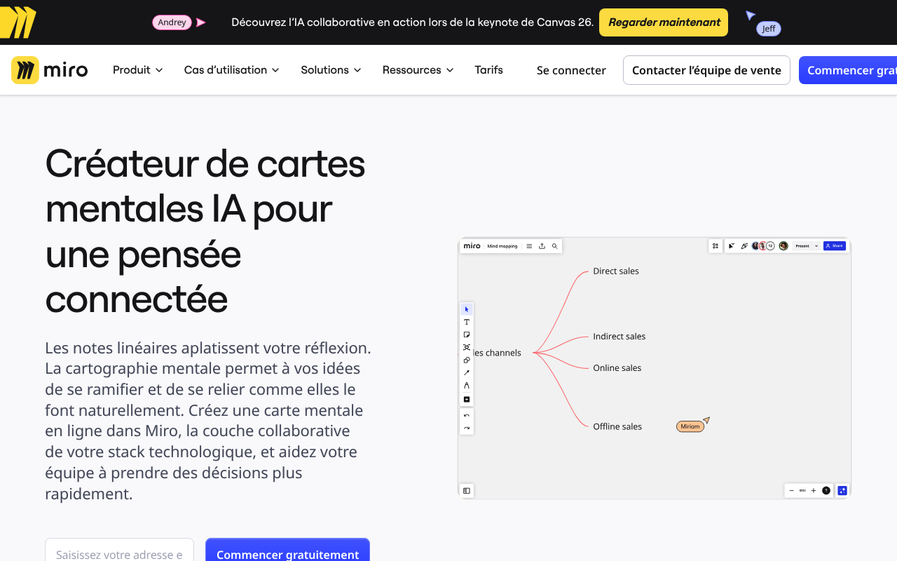 Créateur de cartes mentales Miro