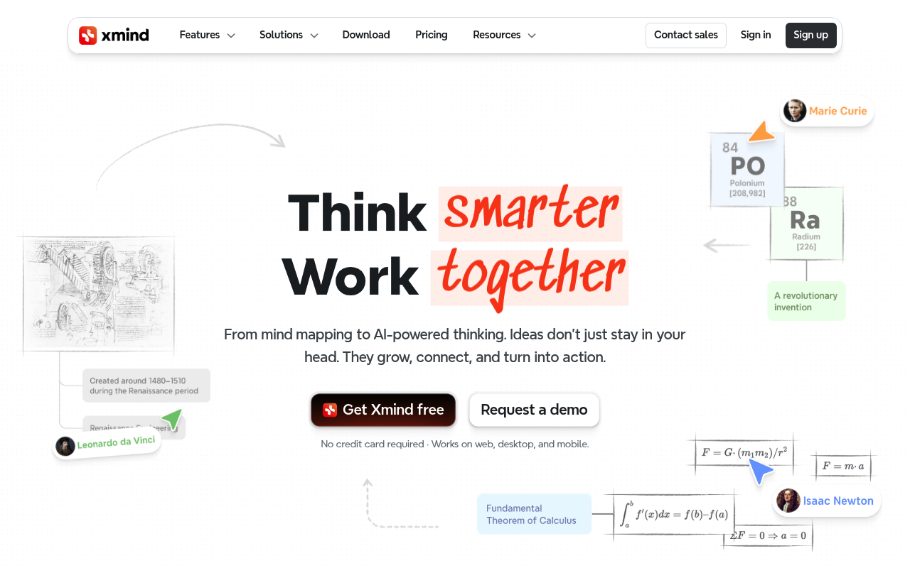 Interface de Xmind