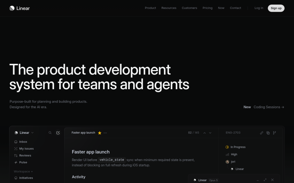Linear gestion de projet développement