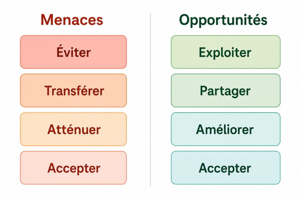 Stratégies de réponse aux risques : menaces et opportunités