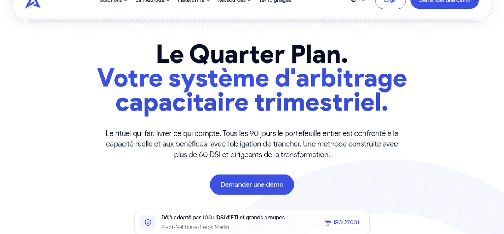 Le Quarter Plan d'AirSaas, arbitrage capacitaire trimestriel