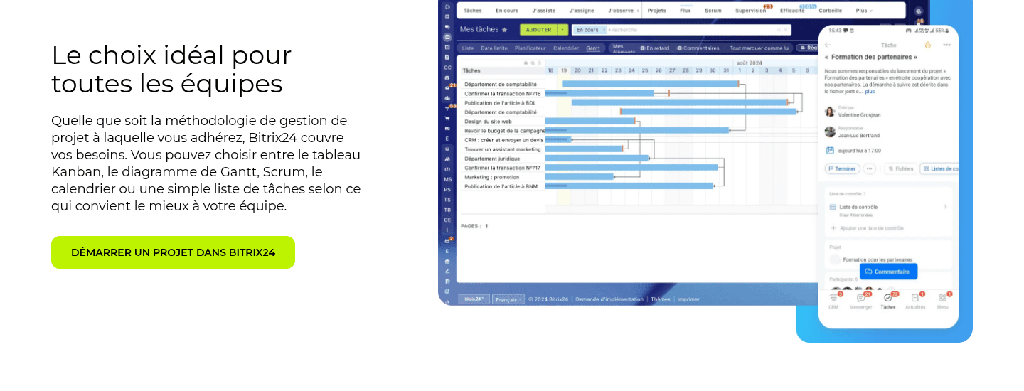 Diagramme de Gantt et vues de tâches dans Bitrix24