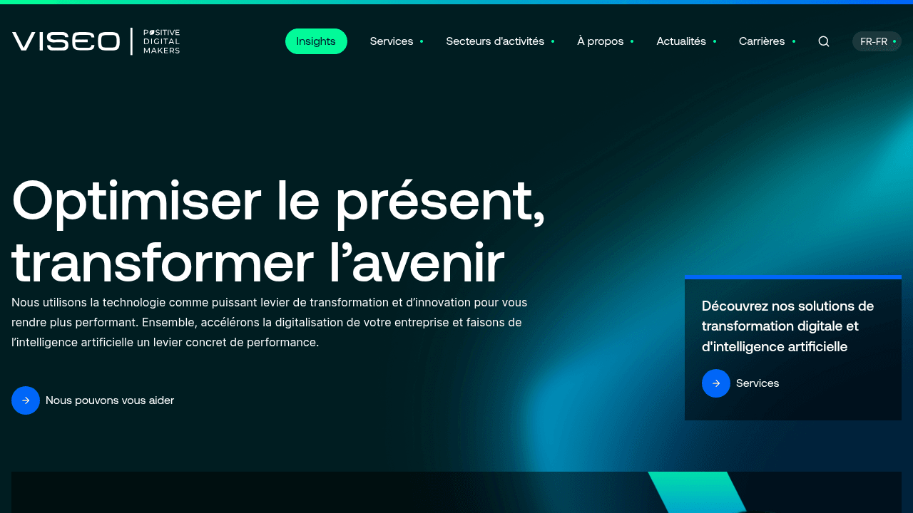 Site de VISEO, intégrateur SAP et Microsoft Dynamics en France