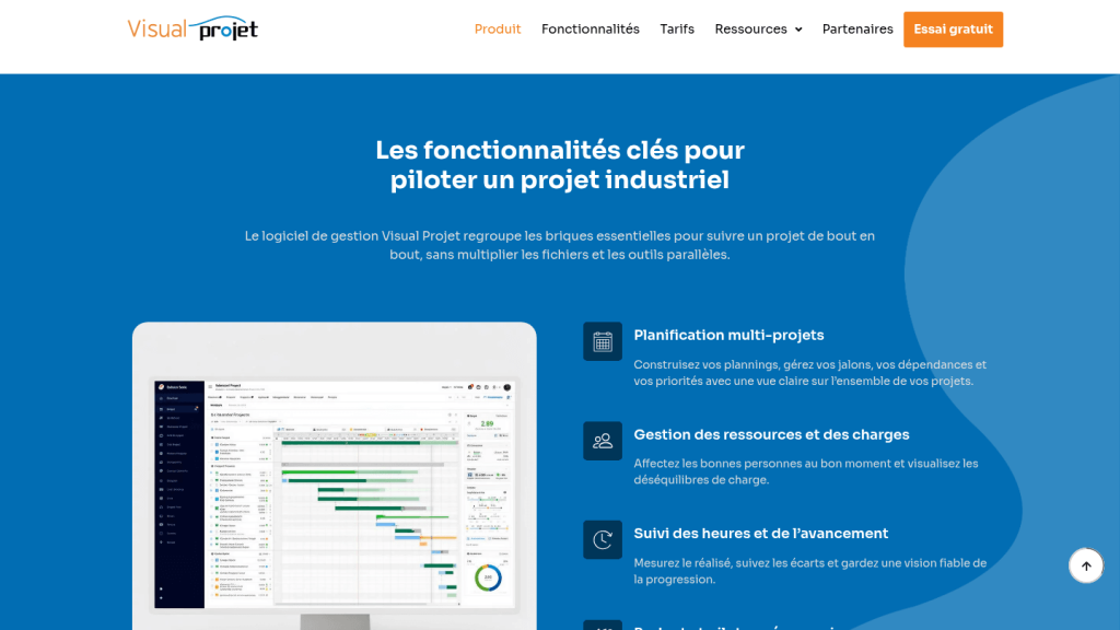 Les fonctionnalités clés de VisualProjet pour piloter un projet industriel